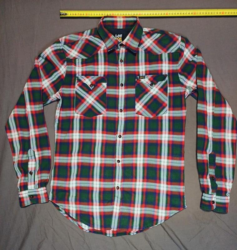 Herren Lee Hemd Rot Baumwolle 38 / M / 46