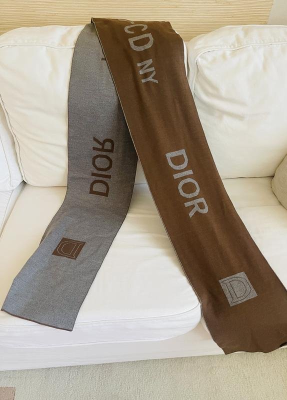 Écharpe Christian Dior Marron Laine