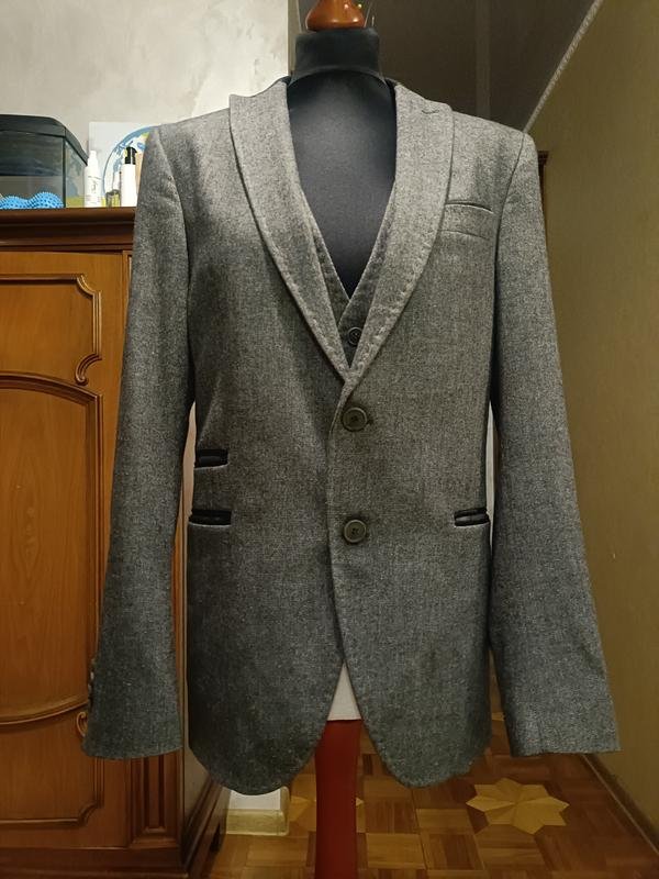 Men DRYKORN Blazer Grey Viscose 38 / M / 46