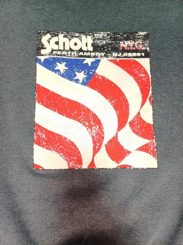 Herren Schott NYC Grau Acryl 42 / XL / 50