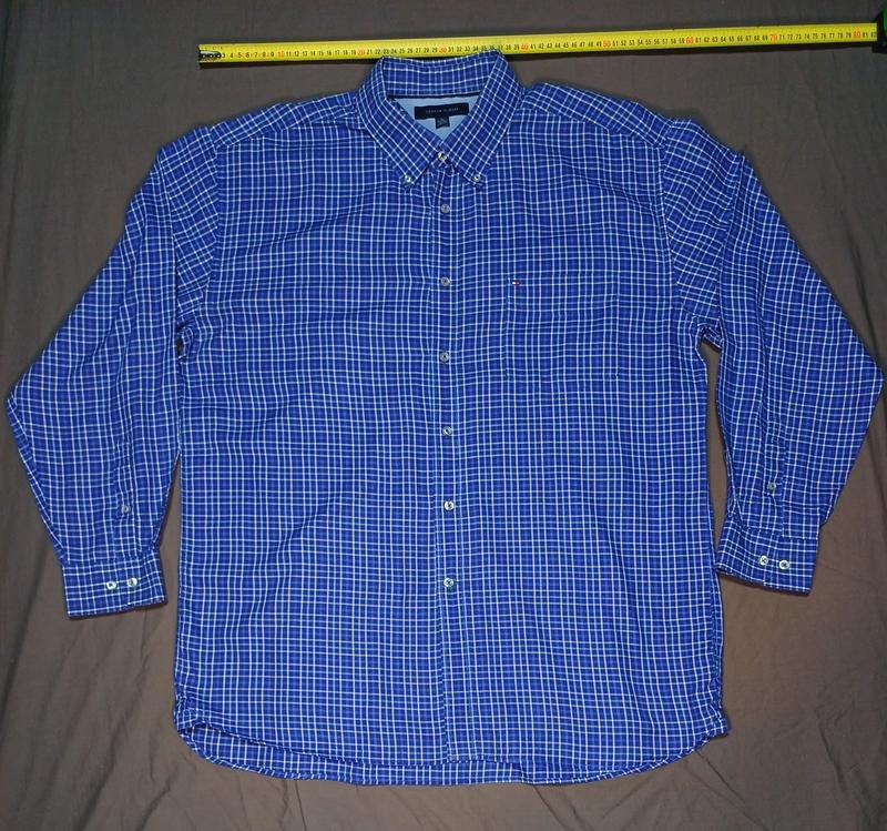 Мужской Tommy Hilfiger Поло Тёмно-синий Хлопок 42