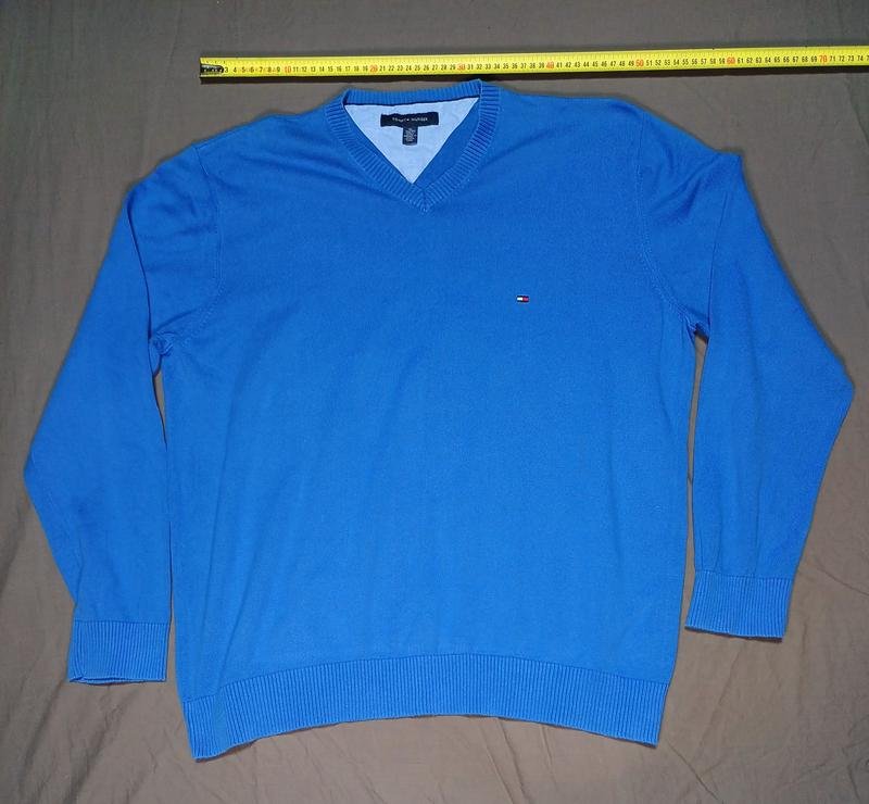 Herren Tommy Hilfiger Pullover Blau Wolle 50