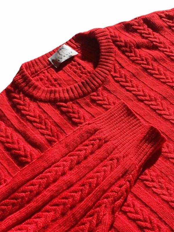 Uomo Bogner Maglione Rosso Lana 50