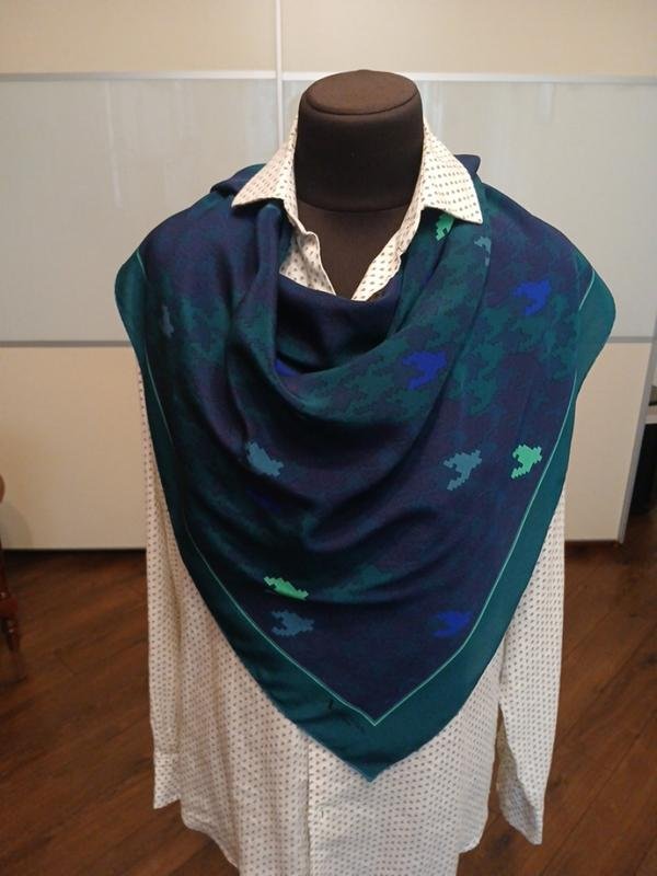 Scarf Aquascutum Green Silk