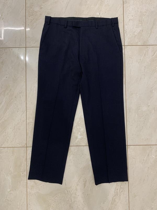 Herren Marks & Spencer Hose Marineblau Wolle 33 /