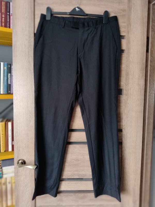 Мужские Boss Брюки Чёрные Шерсть 38 / XL / 52