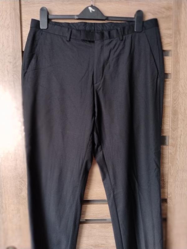 Мужские Boss Брюки Чёрные Шерсть 38 / XL / 52