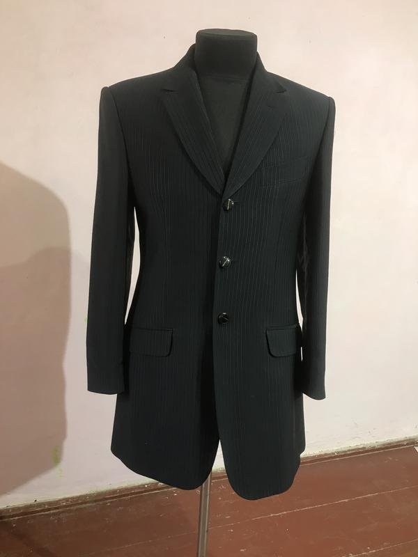 Мужской Carlo Pignatelli Пиджак Чёрный Вискоза 50