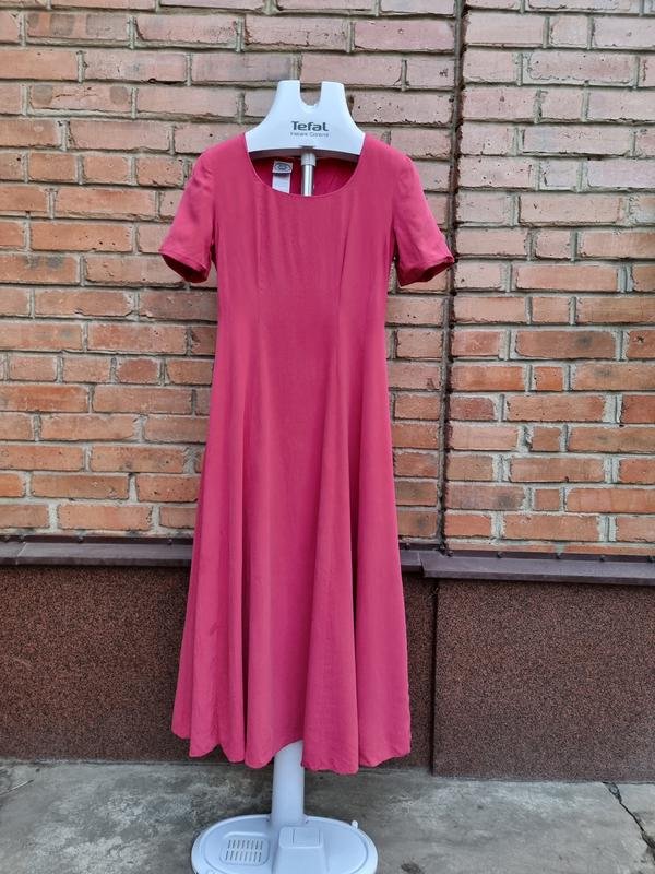 Donna Laura Ashley Abito Rosa Seta 38