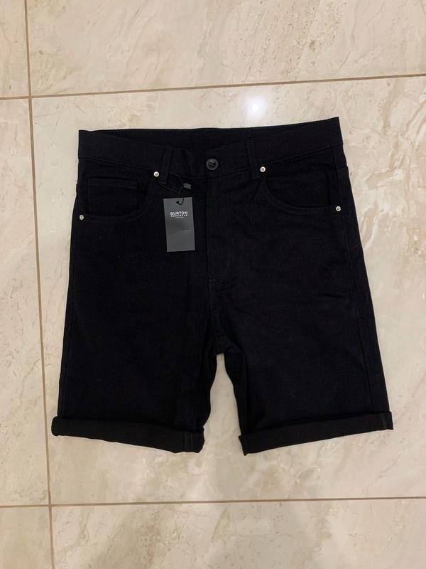 Homme Burton Menswear London Shorts Noir Denim 29