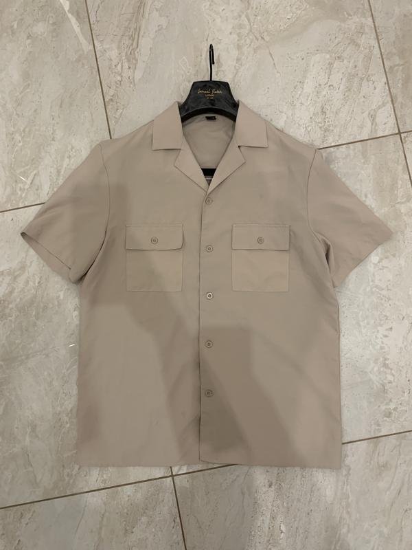 Мужской Shein Рубашка Бежевый 38 / M / 46