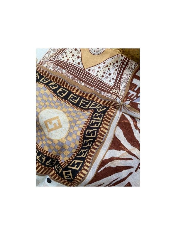 Écharpe Fendi Marron Coton