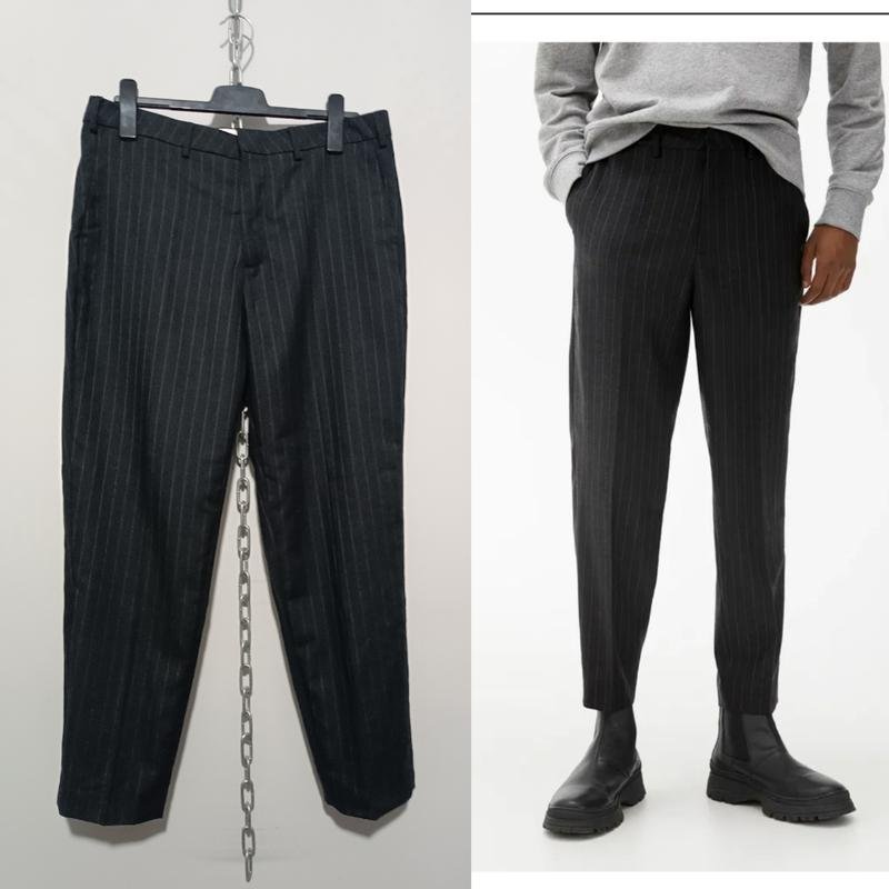 Homme ARKET Pantalon Gris Viscose 34 / L / 50