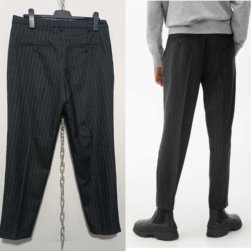 Homme ARKET Pantalon Gris Viscose 34 / L / 50