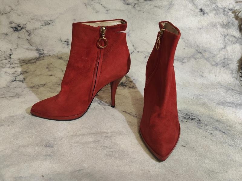 Женские Alberto Guardiani Ботильоны Красные Кожа