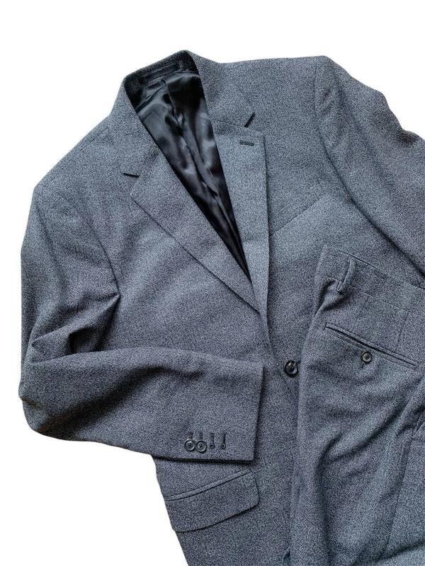 Men Reiss Suit Grey Wool 38 / M / 46