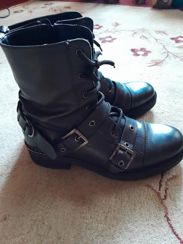 Men Carvela Boots Black Leather 40