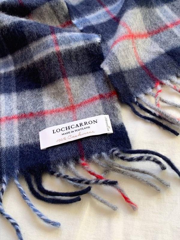 Uomo Lochcarron Sciarpa Grigia Cashmere