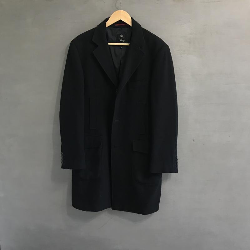 Men Fay Coat Black Wool 40 /L / 48