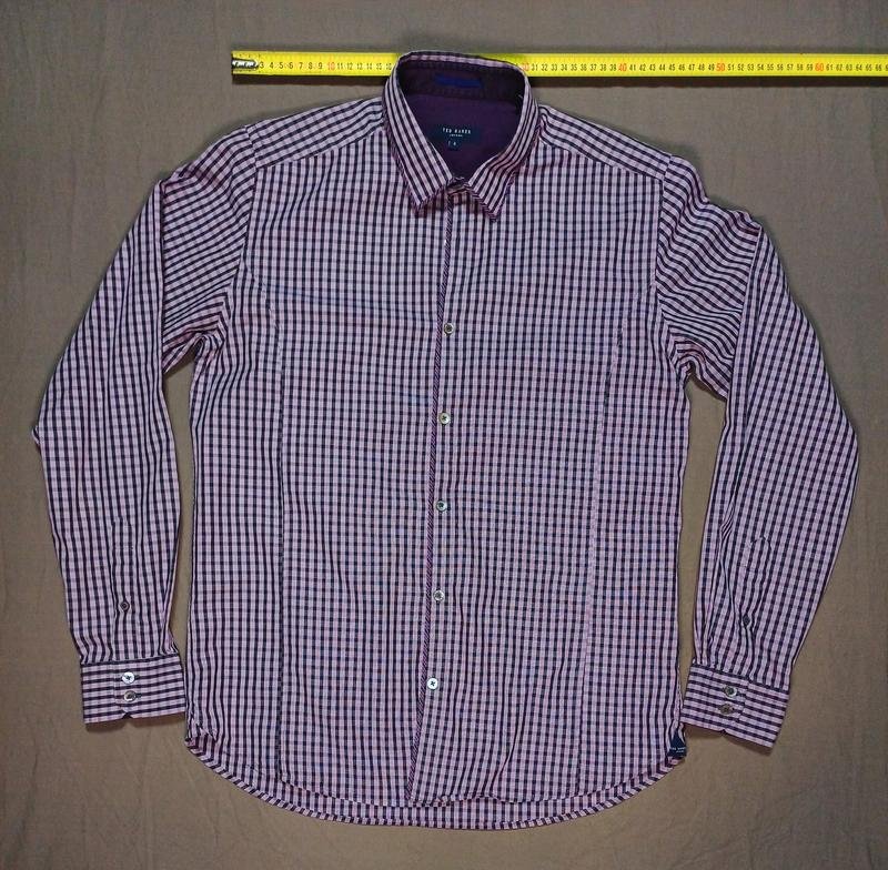 Uomo Ted Baker Camicia Rossa Cotone 36 / S / 44