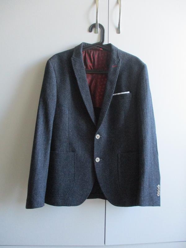 Мужской Cinque Пиджак Чёрный Шерсть 38 / M / 46