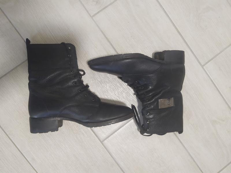 Femme Armani Collezioni Bottes Noires Cuir 37.5
