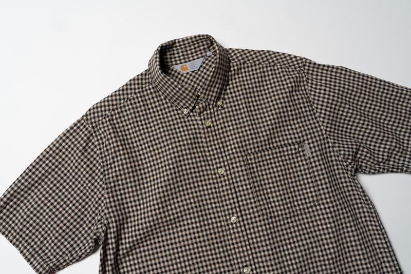 Men Carhartt Shirt Grey Cotton 40 /L / 48