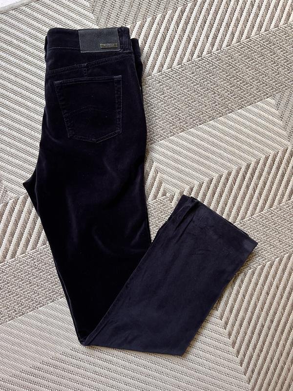 Femme Armani Collezioni Jeans Bleu Marine Velours