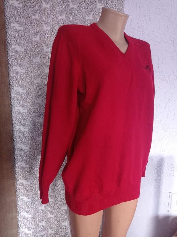 Herren Ash Worth Pullover Rot Wolle 40 /L / 48