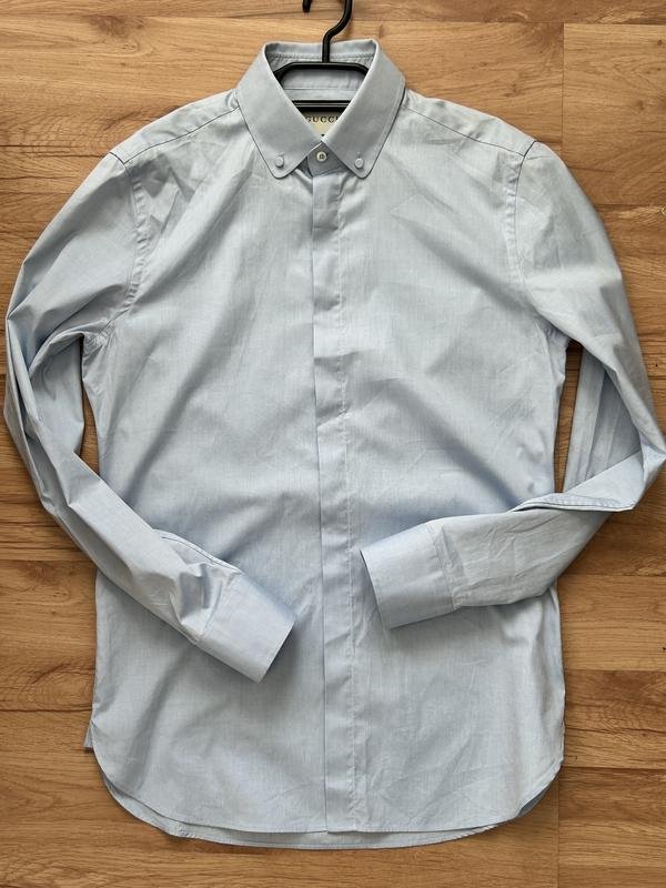 Uomo Gucci Camicia Blu S