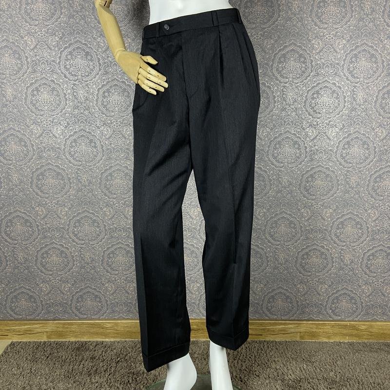 Women Yves Saint Laurent Trousers Grey Wool 36