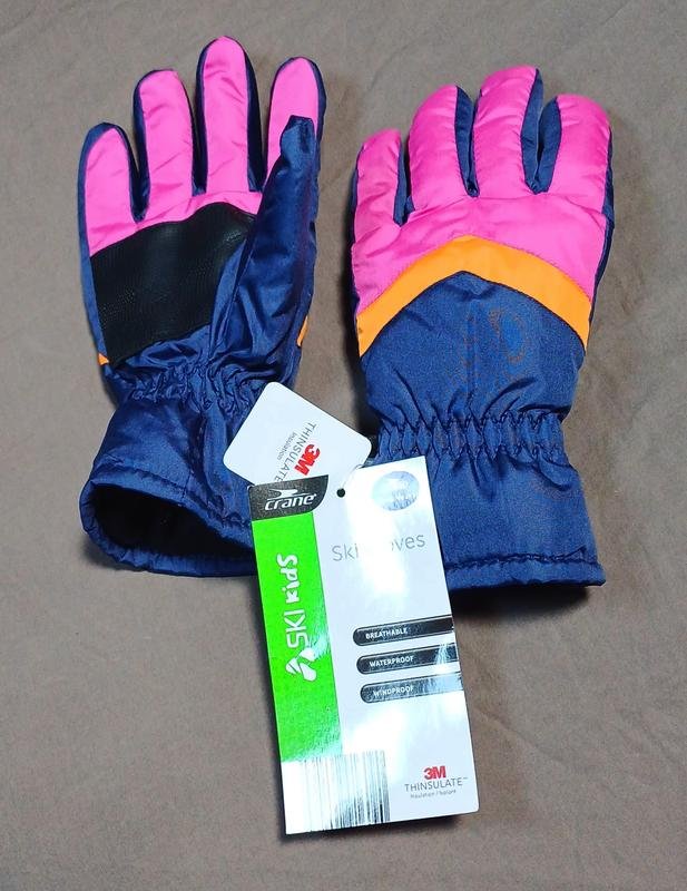 Femme Crane Gants de Ski Rose Polyester XS
