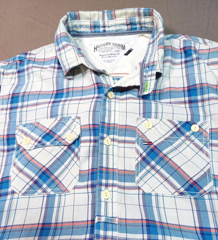 Мужской Tommy Hilfiger Рубашка Белая Хлопок 38 / M