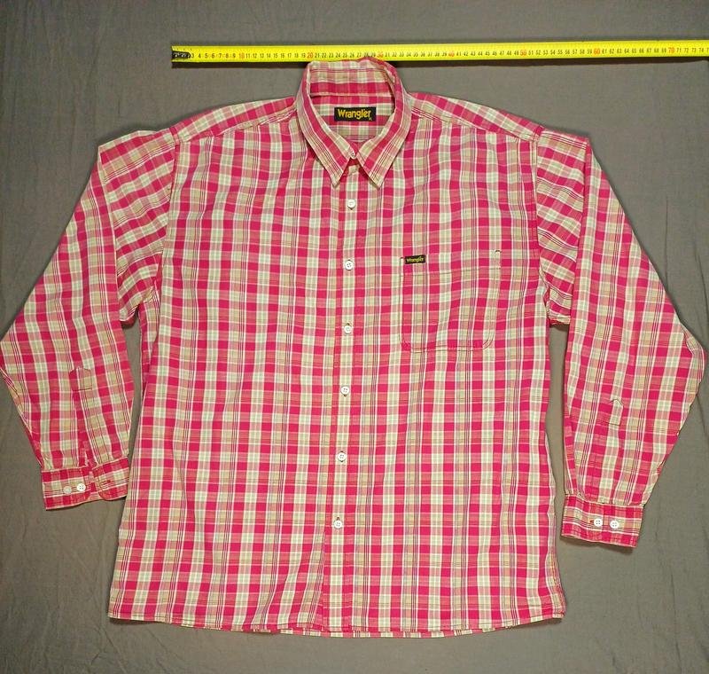 Мужской Wrangler Рубашка Белая Хлопок 42 / XL / 50