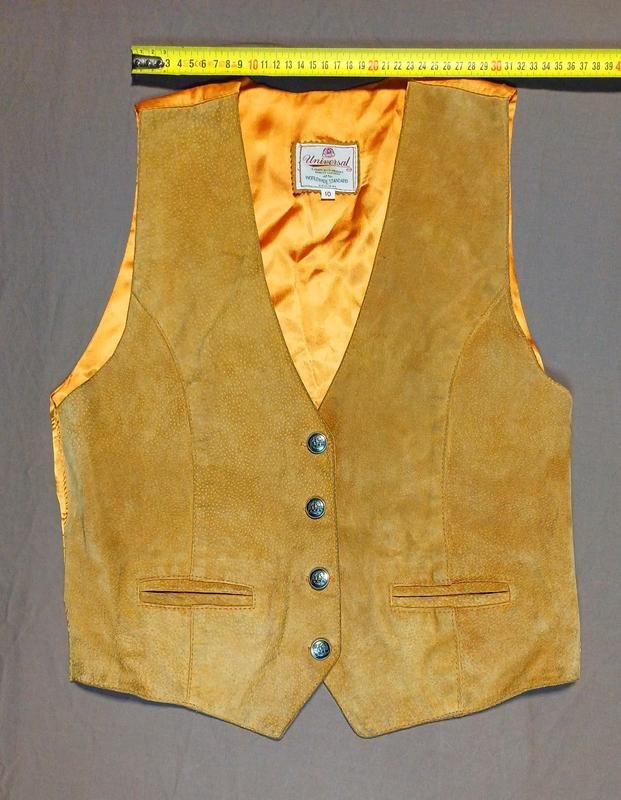 Homme BHS Gilet Beige Suède 34 / XS / 42