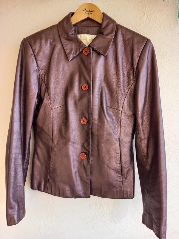 Женская Margaret Godtrey Куртка Сиреневая Кожа S