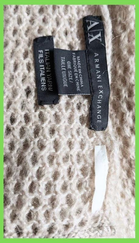 Damen Armani Exchange Schal Grau Strick