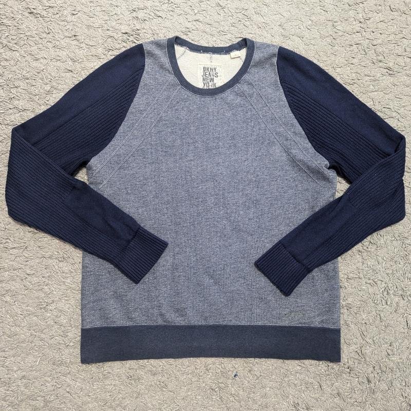 Uomo DKNY Maglione Blu Navy 40 /L / 48