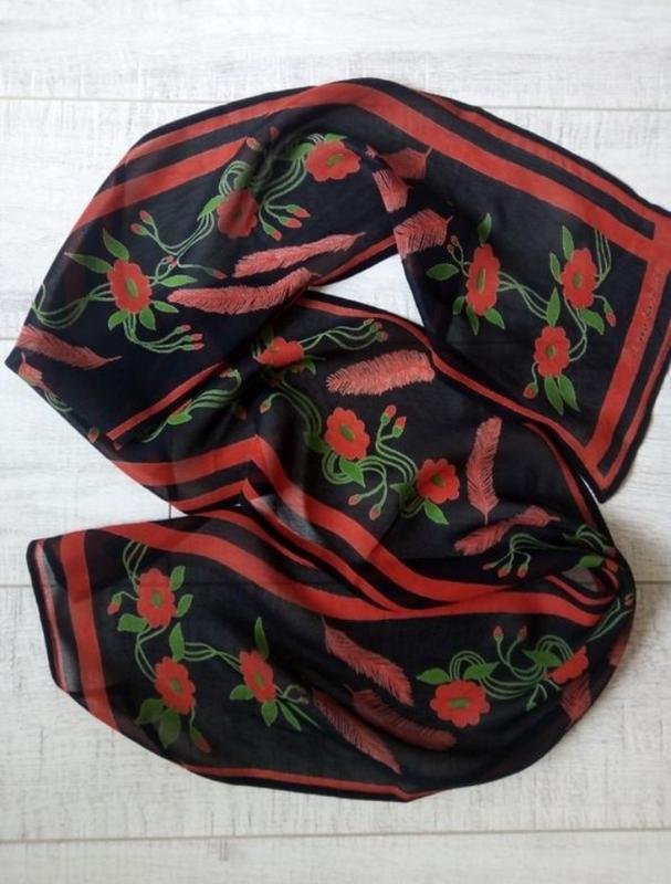 Unisexe American Vintage Écharpe Noire Soie