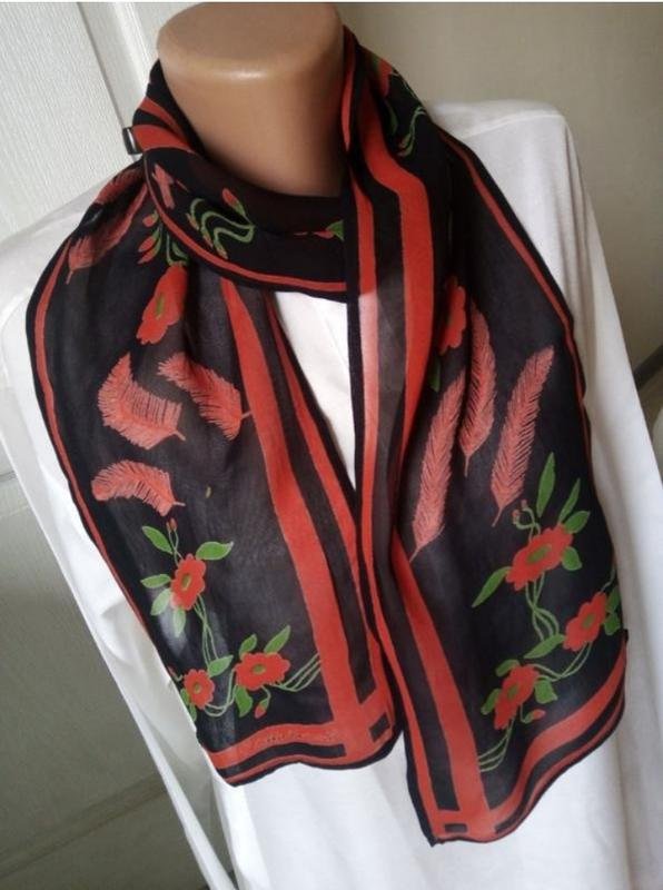 Unisexe American Vintage Écharpe Noire Soie