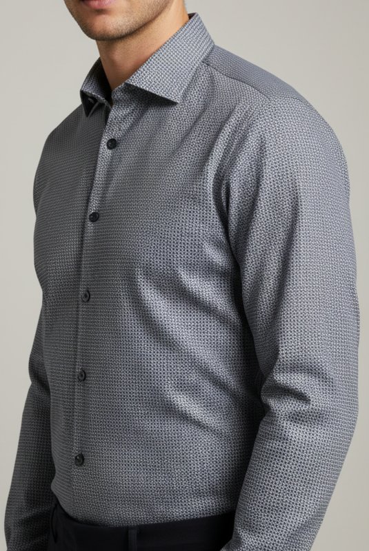 Мужская Camicissima Рубашка Серая Хлопок 38 / M /