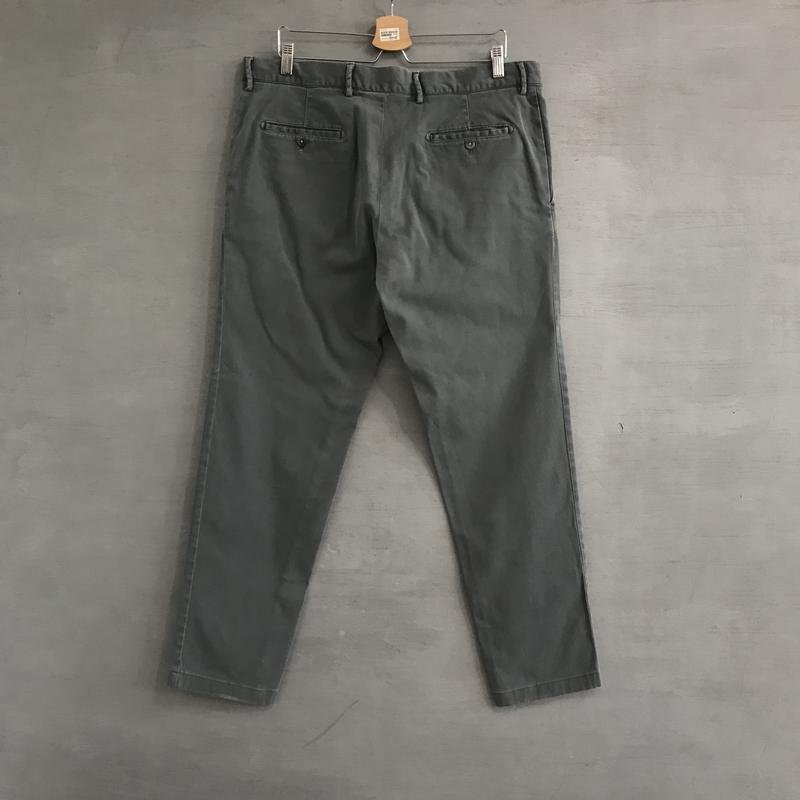 Men Isaia Napoli Trousers Grey Cotton 40 / XXL /