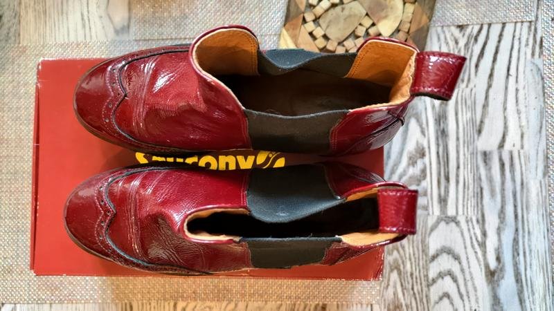 Women Ganni Boots Red Leather 37.5