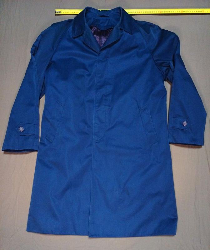 Homme Trench Coat Bleu Marine Coton 38 / M / 46