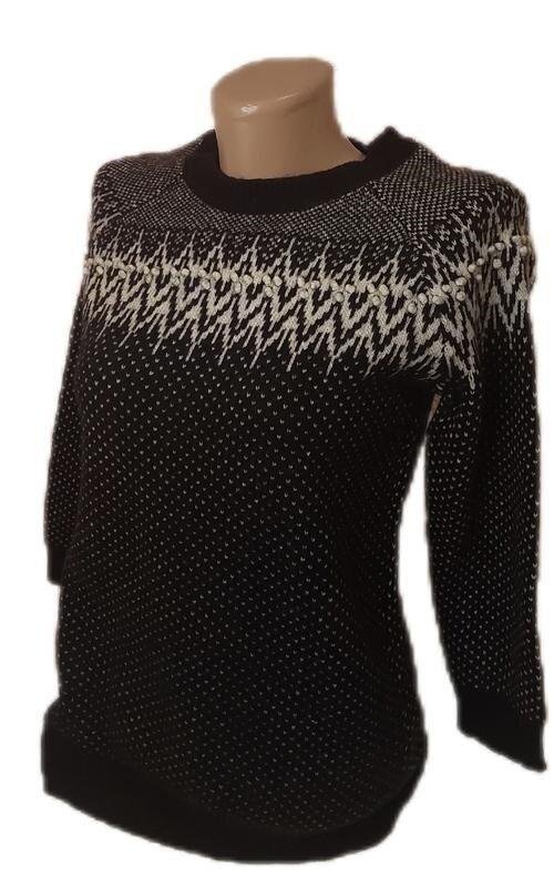 Женский Cambridge Satchel Свитер Чёрный Шерсть 36