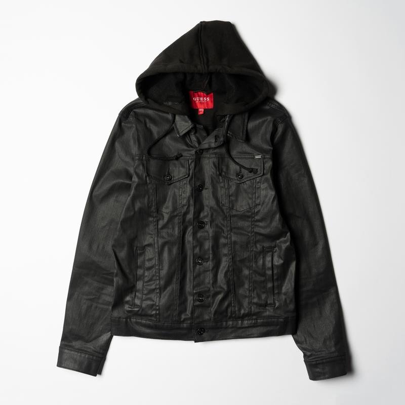 Men GUESS Jacket Black Denim 40 /L / 48