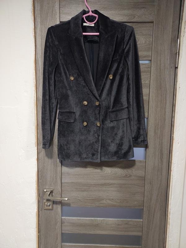 Женский Circolo 1901 Пиджак Серый Вельвет 34 / XS