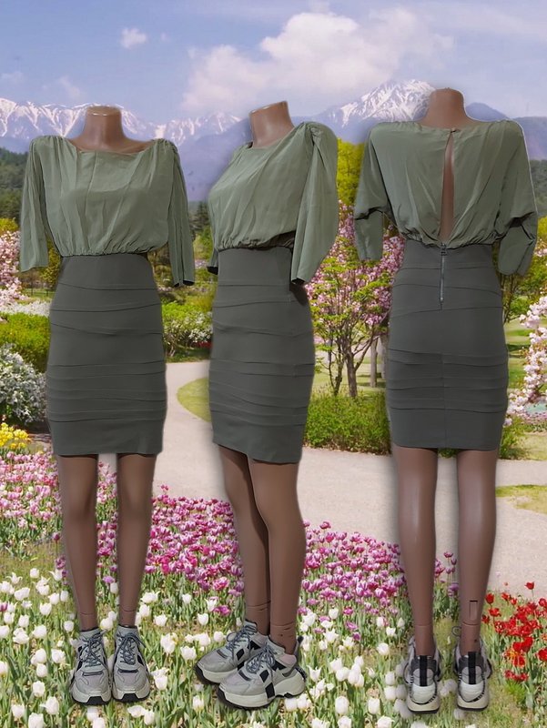 Женское Alice + Olivia Платье Хаки 36 / S / 44