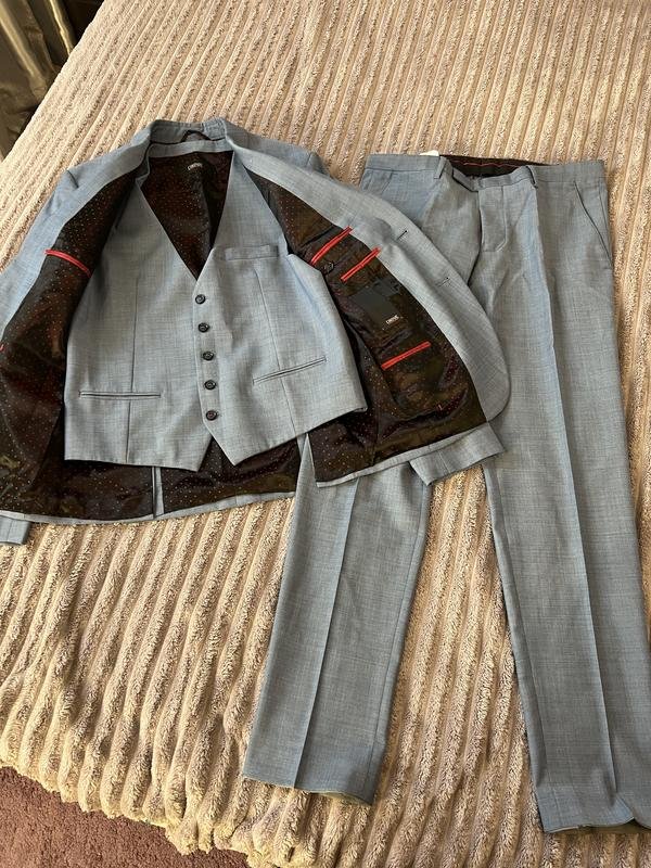 Мужской Cinque Костюм Голубой Шерсть 36 / S / 44