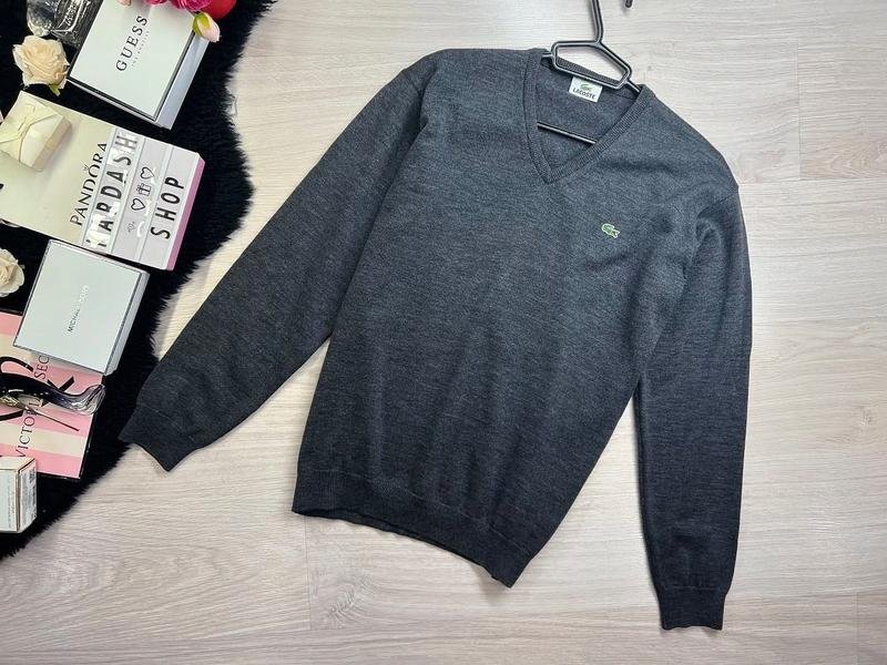 Homme Lacoste Pull Gris Laine 38 / M / 46